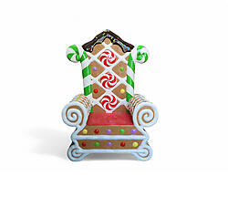 Gingerbread Throne High Back Chair Christmas Santa Seat 5.5 FT