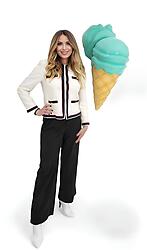 Melted Mint Ice Cream Statue Wall Hanging 3FT