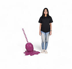 Purple Lollipop Statue Melted Large 3D Sculpture