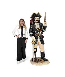 Caribbean Pirate Peg Leg Statue Life Size 6FT
