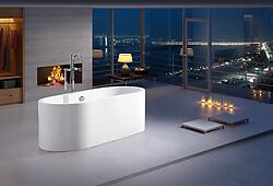 Ignazio Acrylic Modern Freestanding Soaking Bathtub 68