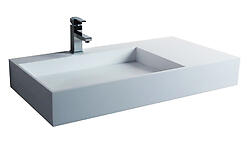 Malibu II Designer Solid Surface Bathroom Sink 35.4