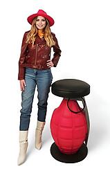 Grenade Bomb Artistic Designer Barstool Pink