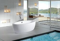 Brizio Acrylic Modern Freestanding Soaking Bathtub 73