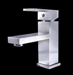 Rezzonico Chrome Finish Modern Bathroom Faucet