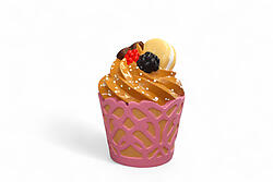 Cupcake Statue Large 3D Sculpture 4FT Mocha and Berries