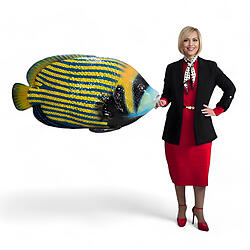 Emperor Angelfish Tropical Fish Statue Hanging 4FT