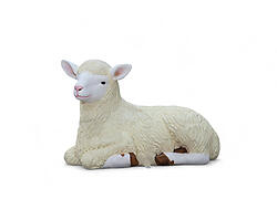 Lamb Laying Statue Life Size 35