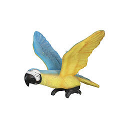 Parrot Macaw Yellow and Blue Flying Statue Hanging Life Size