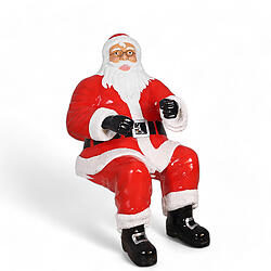 Santa Claus Sitting On Christmas Sleigh Life Size Statue