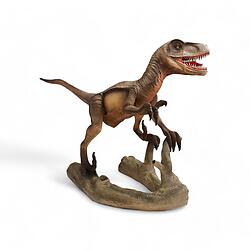 Velociraptor Statue Life Size Raptor On Tree Branch 10FT