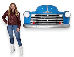 Chevy 54 Retro Truck Front Wall Decor Blue