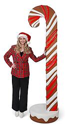 Gingerbread Candy Cane Statue 7.5 FT Large Christmas Decor