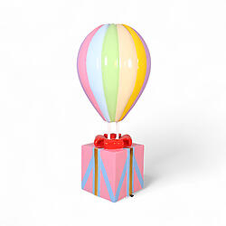 Hot Air Balloon Pastel Color Large with Gift Box Stand 6FT