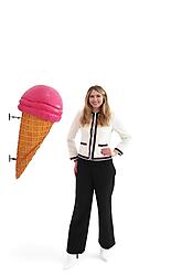 Ice Cream Cone Statue Hanging Hot Pink Scoop 3FT