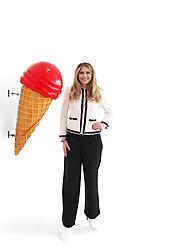 Ice Cream Cone Statue Hanging Red Scoop 3FT