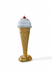 Ice Cream Statue Single Scoop Vanilla Large 6.5 FT