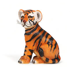 Tiger Cub Sitting Life Size Statue