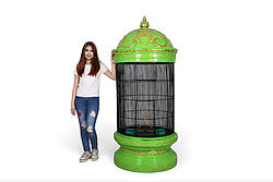 Parrot Birdcage Large Green Palace with Metal Wires 6 FT