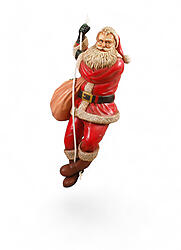 Santa Climbing on Rope Christmas Decor Statue 6 FT