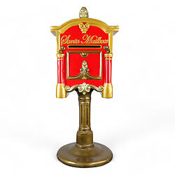 Santa Mailbox Large Functional Red and Gold 5.5 FT