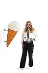 Ice Cream Cone Statue Hanging Vanilla Scoop 3FT