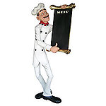 French Chef Statue with Menu 4FT
