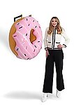 Donut Statue Extra Large Sculpture Hanging Pink with Sprinkles 30