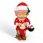 Knitting Elf Statue Red 3FT