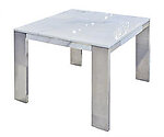 Laterza II Marble End Table - Volakas Marble