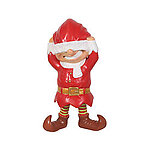 Playful Santa Elf Statue Red 3FT