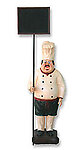 Chef Statue with Menu Sign 3FT