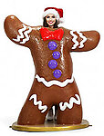 Gingerbread Man Photo Op Statue 4.6 FT Christmas Decor