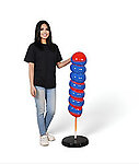 Candy Twist Lollipop Statue 4 FT Large on Stand Red and Blue