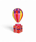 Hot Air Balloon Multi Color Large with Gift Box Stand 4FT