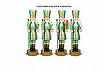 Nutcracker Statue Large Christmas Decor With Multiple Accessories 6.5 FT Pastel Green