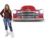 Chevy 54 Retro Truck Front Wall Decor Red