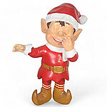 Laughing Santa Elf Statue Red 3FT