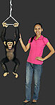 Chimpanzee Statue Hanging Life Size