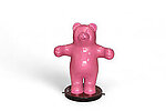 Gummy Bear Statue in Pink Metallic Color 3 FT Large