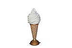 Ice Cream Cone Statue on Stand Soft Serve Vanilla 3.3 FT