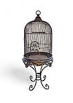 Decorative Bird Cage with Stand Bronze Imperial