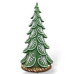 Christmas Tree 3D Statue Green with Gold Leaf 8 FT Large