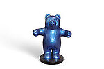 Gummy Bear Statue Blue Metallic Color 3 FT Large