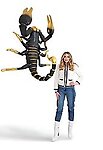 Scorpion Statue Large 4 FT Wall Mount Black with Gold Leaf