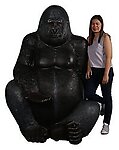 Gorilla Statue Large Silverback with Seat