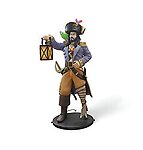 Pirate Statue Life Size Statue Holding Functional Lantern 6.5 FT