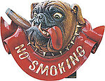 Restaurant No Smoking Bulldog Sign