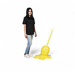 Yellow Lollipop Statue Melted Large 3D Sculpture