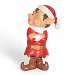 Grumpy Santa Elf Statue Red 3FT